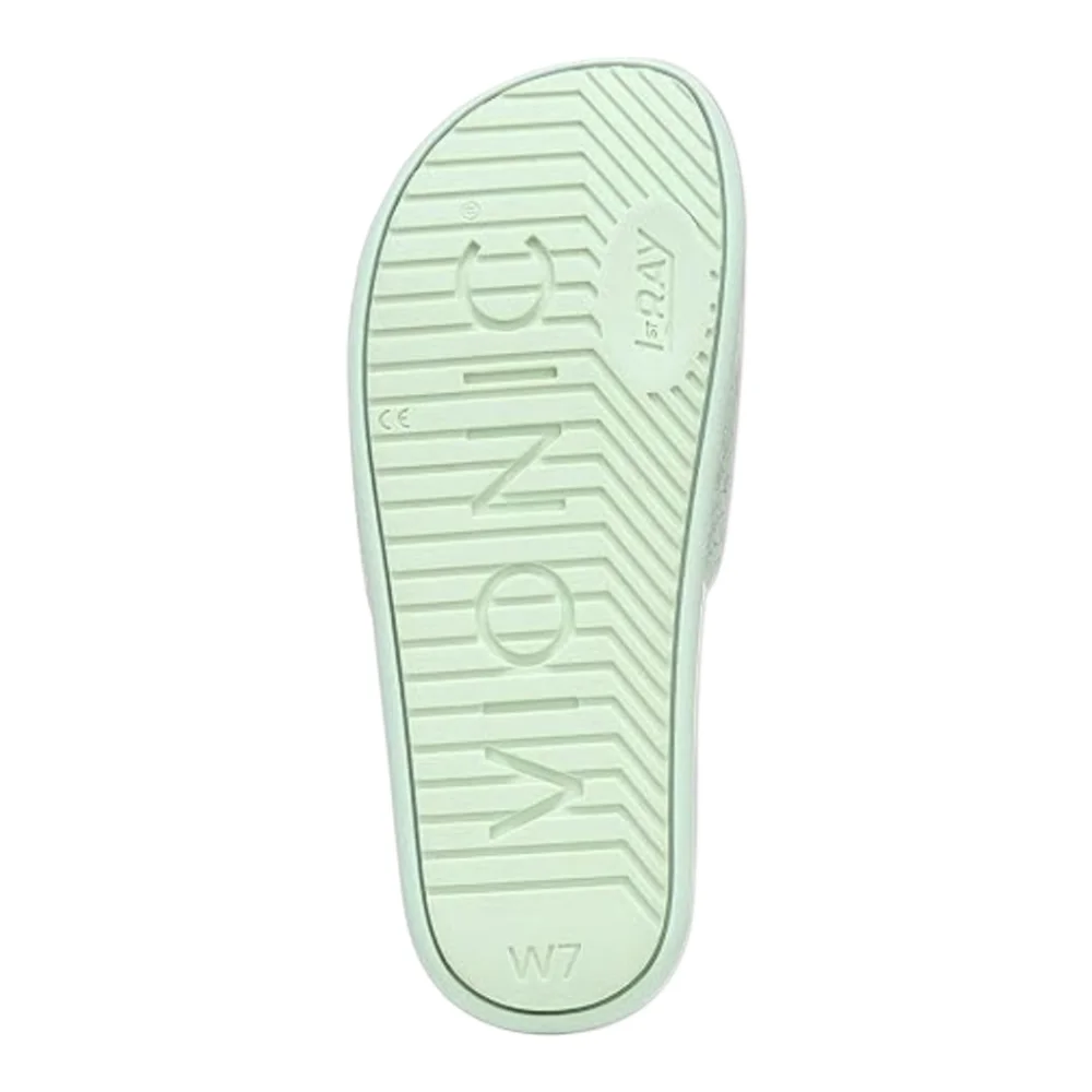 Women's Mint Snake-Print Slide Sandals Sz8
